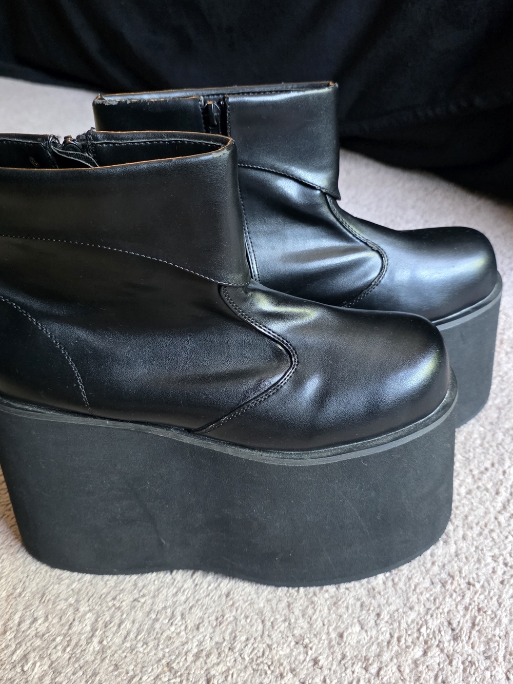 Funtasma Monster Black Extreme Platform Wedge Boots Goth Cyber 9